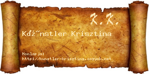 Künstler Krisztina névjegykártya